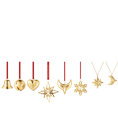 Georg Jensen jul 2024 ornamentsæt 8 stk. forgyldt