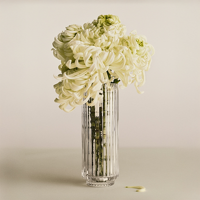 Georg Jensen Bernadotte vase glas rund H22,5 cm