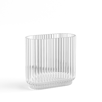 Georg Jensen Bernadotte vase glas oval H16 cm
