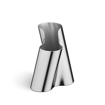 Georg Jensen Lituus vase stål lav H 20,4 cm