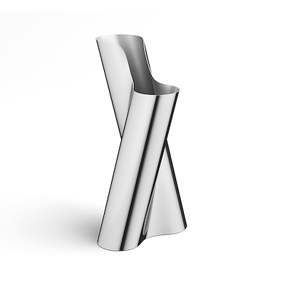 Georg Jensen Lituus Floor vase stål H 49,8 cm