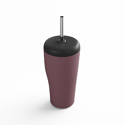 Georg Jensen Sky termokop med sugerør rosa 40 cl