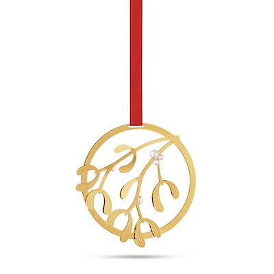 Georg Jensen Jul 2025 mistelten juleophæng 18 kt guld