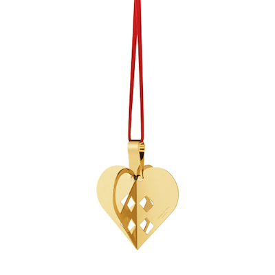 Georg Jensen Jul 2025 juleornament hjerte guld