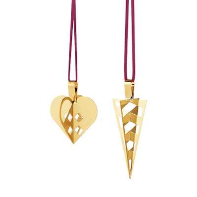 Georg Jensen Jul 2025 ornamentsæt med hjerte og kræmmerhus