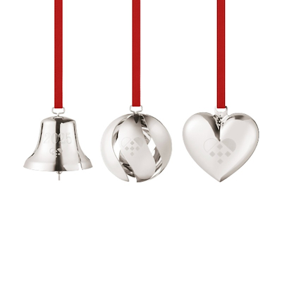 Georg Jensen Jul 2025 ornamentsæt 3 stk. palladium