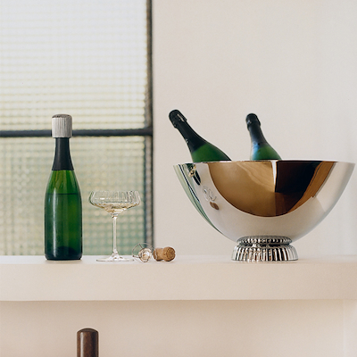 Georg Jensen Bernadotte champagneprop i rustfrit stål