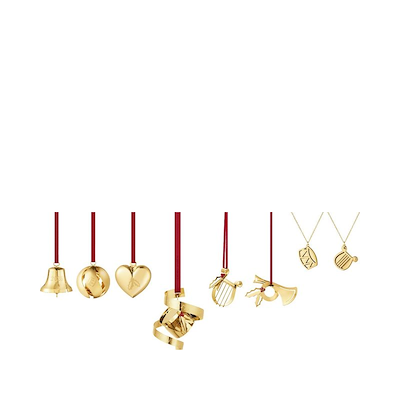 Georg Jensen Juleuro ornamentsæt guld 2026 8 stk.