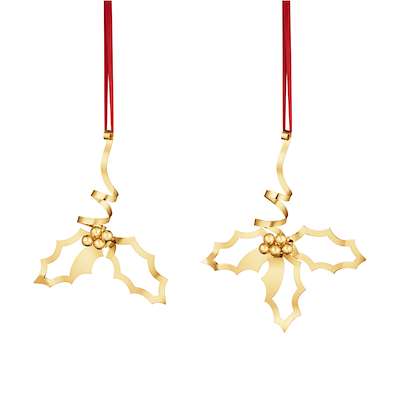 Georg Jensen Jul 2026 ornamentsæt mistelten forgyldt