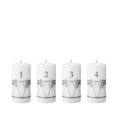 Georg Jensen Christmas Collectibles 2026 adventslys hvid/sølv 4 stk.