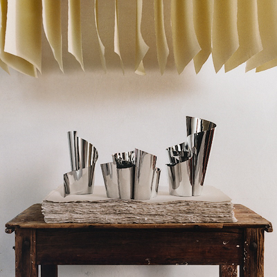 Georg Jensen Fold vase rustfrit stål lille