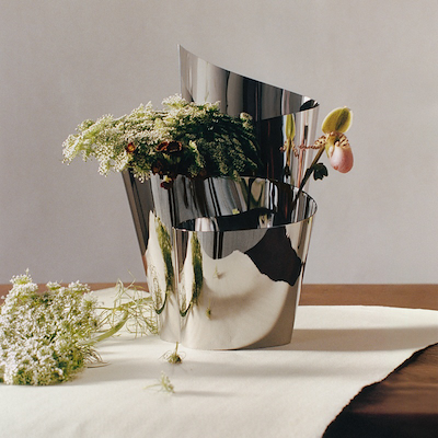Georg Jensen Fold vase rustfrit stål høj