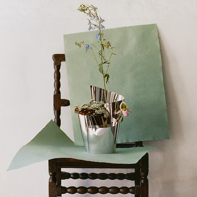 Georg Jensen Fold vase rustfrit stål høj
