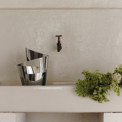 Georg Jensen Fold vase rustfrit stål høj