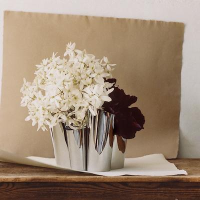Georg Jensen Fold vase rustfrit stål bred