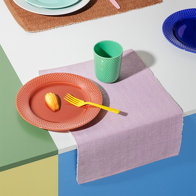 Lyngby Porcelæn Herringbone dækkeserviet lilla 43x30 cm