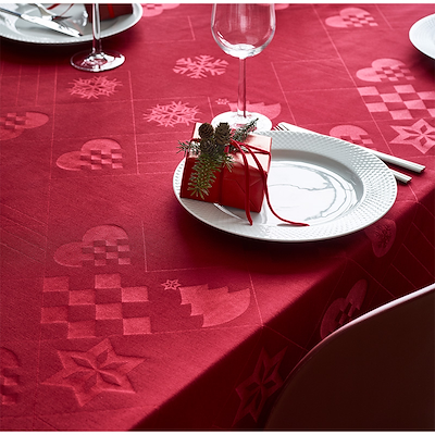 Rosendahl Natale Damask dug rød 150x220 cm