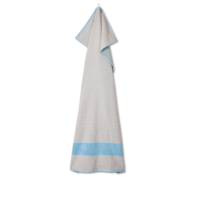 Juna Check håndklæde lyseblå/sand 70x140 cm