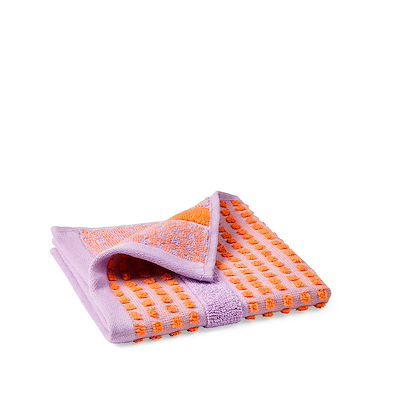 Juna Check vaskeklud lavendel/fersken 30x30 cm
