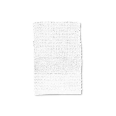 Juna Check håndklæde hvid 50x100 cm
