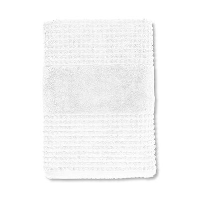 Juna Check håndklæde økologisk bomuld 70x140 cm hvid