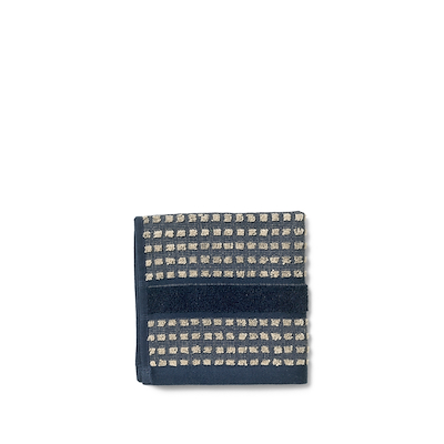 Juna Check vaskeklud mørkeblå/sand 30x30 cm