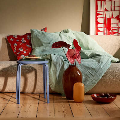 Juna Monochrome Lines sengetøj grøn140x200 cm