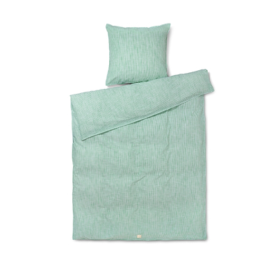Juna Monochrome Lines sengetøj grøn140x200 cm