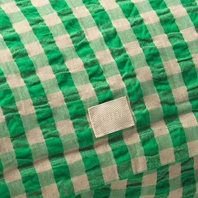 Juna pudebetræk ternet grøn 63x60 cm