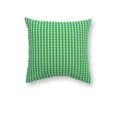 Juna pudebetræk ternet grøn 63x60 cm