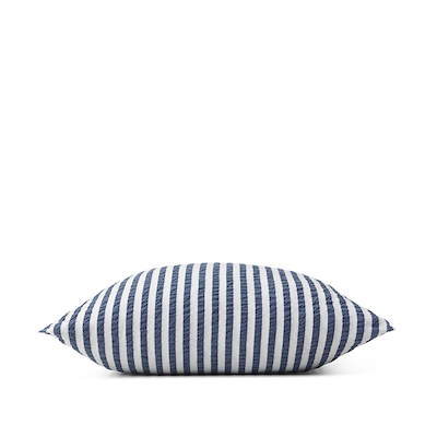 Juna Bæk & Bølge pudebetræk stribet mørkeblå/hvid 63x60 cm