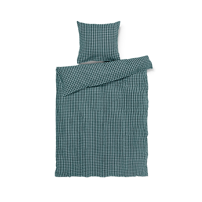 Juna Bæk&Bølge sengetøj grøn/lyseblå 140x200 cm