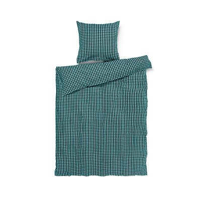 Juna Bæk&Bølge sengetøj grøn/lyseblå 140x220 cm