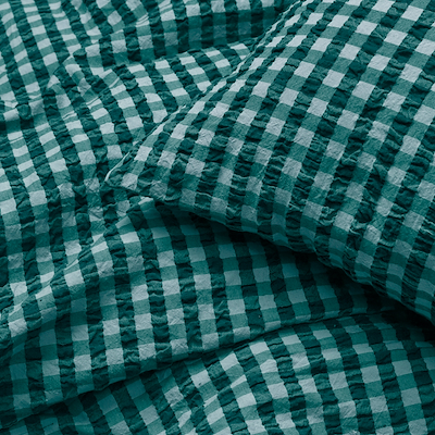 Juna Bæk&Bølge sengetøj grøn/lyseblå 200x220 cm