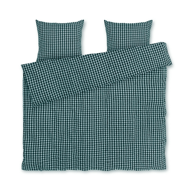 Juna Bæk&Bølge sengetøj grøn/lyseblå 200x220 cm