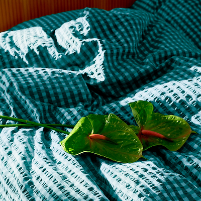 Juna Bæk & Bølge pudebetræk grøn/lys 60x50 cm