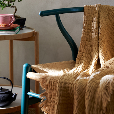 Juna Reloved sengetæppe sand 240x260 cm