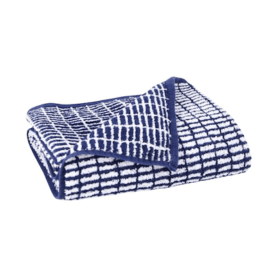 Juna Nuance håndklæde blå/mørkeblå 50x100 cm