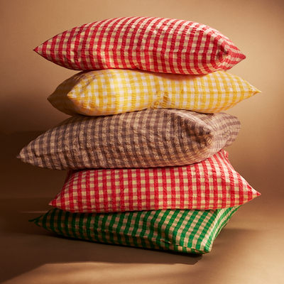 Juna Bæk&Bølge sengetøj rød/gul 140x220 cm