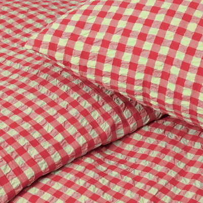 Juna Bæk&Bølge sengetøj rød/gul 200x220 cm