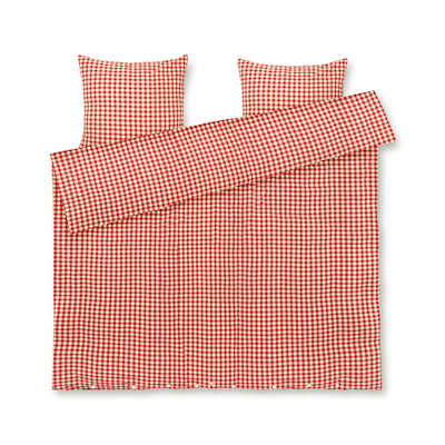 Juna Bæk&Bølge sengetøj rød/gul 200x220 cm