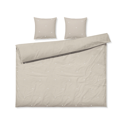 Juna Daisy sengetøj sand/hvid 200x220 cm