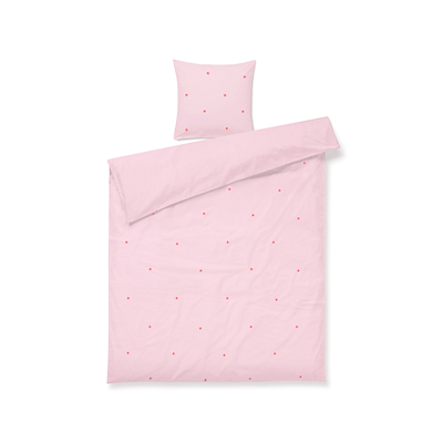 Juna Daisy sengetøj pink/rød 140x220 cm