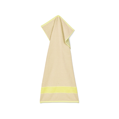 Juna Check håndklæde gul/lyserød 50x100 cm