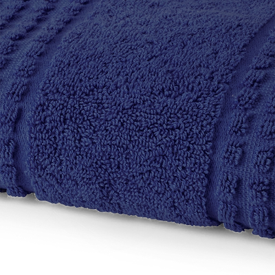 Juna Check håndklæde marineblå 50x100 cm