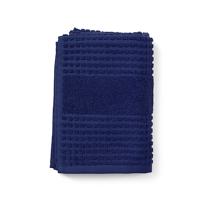 Juna Check håndklæde marineblå 50x100 cm