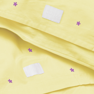 Juna Daisy sengetøj gul/lyserød 140x220 cm