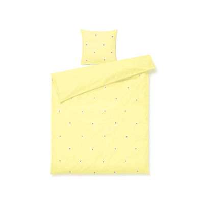 Juna Daisy sengetøj gul/lyserød 140x220 cm
