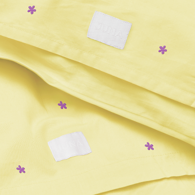 Juna Daisy sengetøj gul/lyserød 200x220 cm