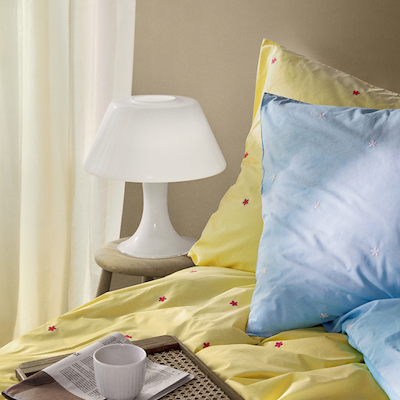 Juna Daisy sengetøj lyseblå/hvid 140x220 cm